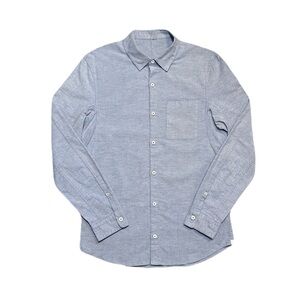 Lululemon Commission Button Down Oxford Long Sleeve Shirt Blue small